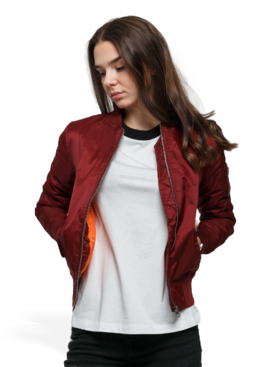 Bomberjacka Urban Classics Ladies Basic Bomber Jacket Bourgogne | tb807 wine