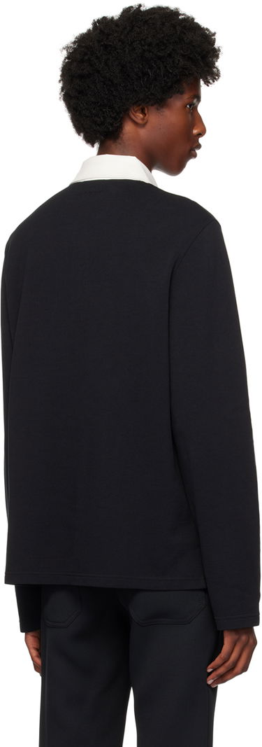 Polotröja Courrèges Contrasting Long Sleeve Polo Svart | 324JPO033JS0141, 2