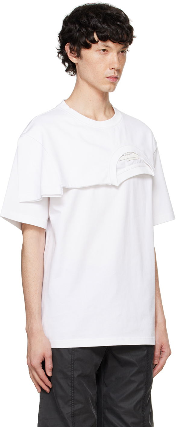 T-shirt Feng Chen Wang Feng Chen Wang Double Collar T-Shirt Vit | FF12TSH715W, 1