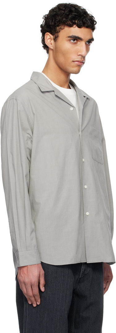 Skjorta NANAMICA nanamica Open Collar End-on-End Shirt Grå | S25SG063U, 1