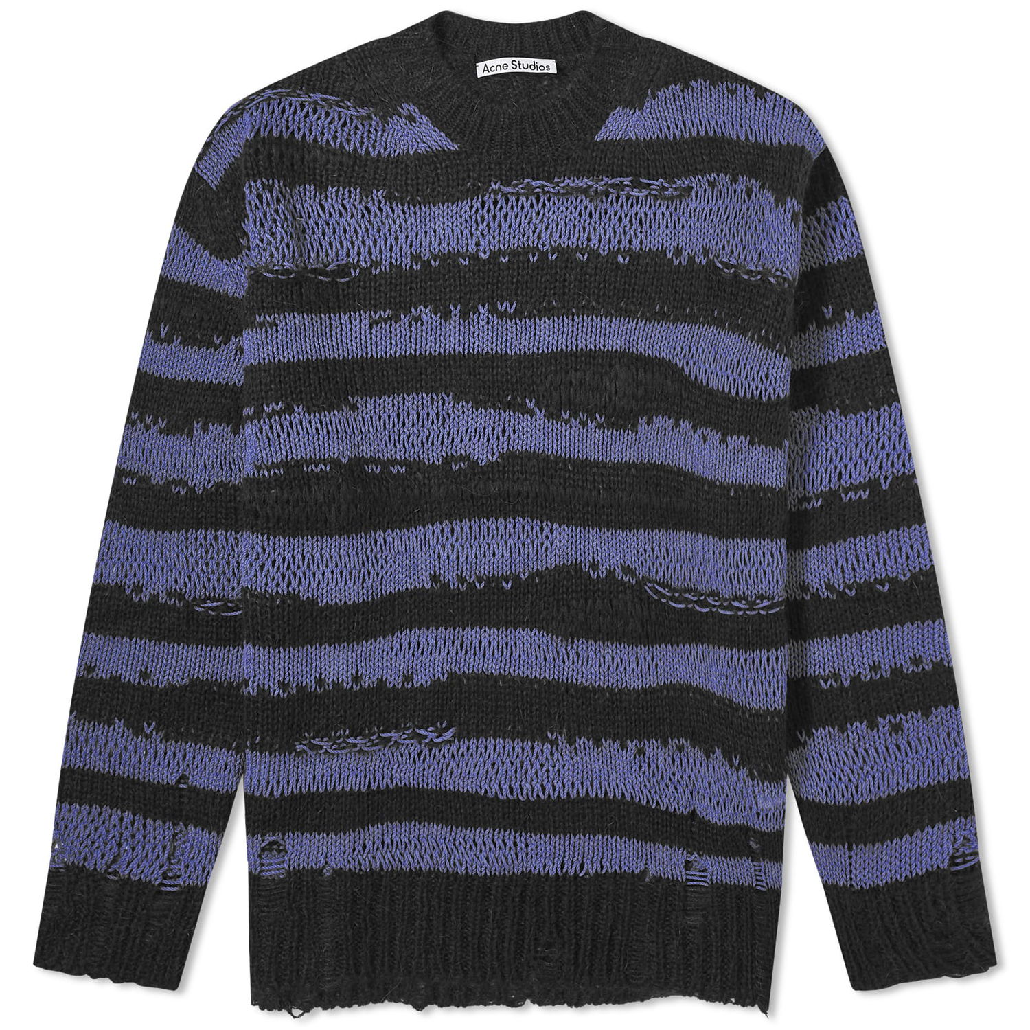 Sweater Acne Studios Karita Mohair Stripe Jumper Mörkblå | A60399-DL9, 0