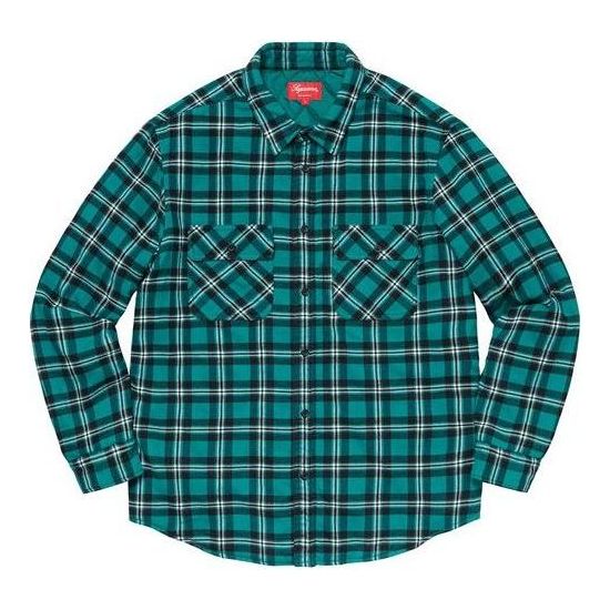 Skjorta Supreme Quilted Flannel Shirt Grön | SUP-FW19-10957