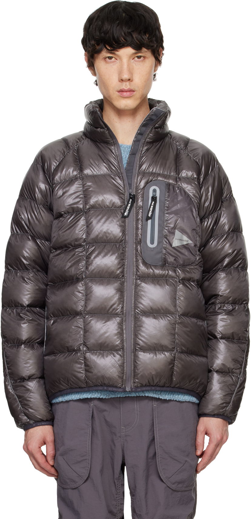 Pufferjacka and wander Diamond Stitch Down Jacket Grå | 5744231106