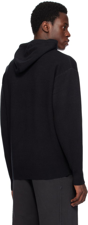 Sweatshirt izzue Slogan Knit Hoodie Svart | IZXKNN4127W4NBKX, 2