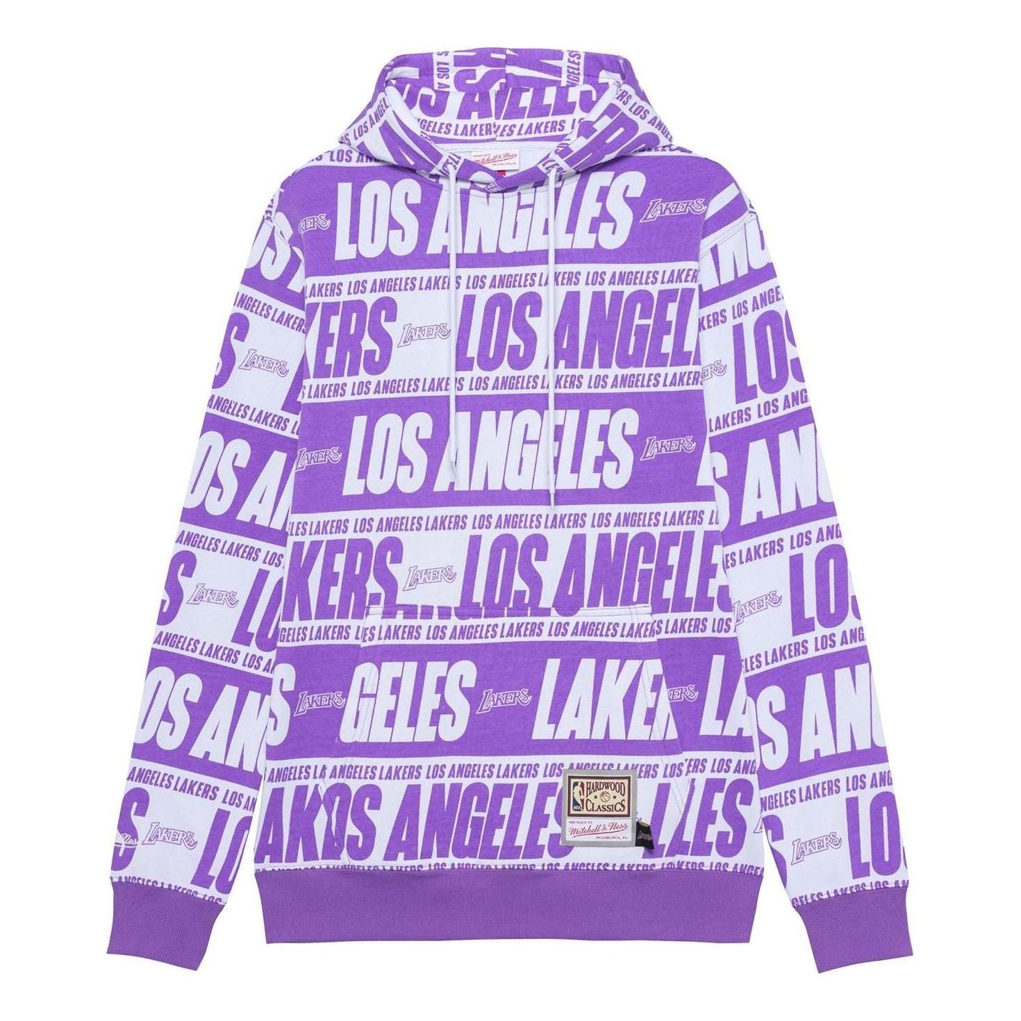 Sweatshirt Mitchell & Ness NBA LA Lakers All Over Print Hoodie Purpur | FPHD4779-LALYYPPPPURP, 0
