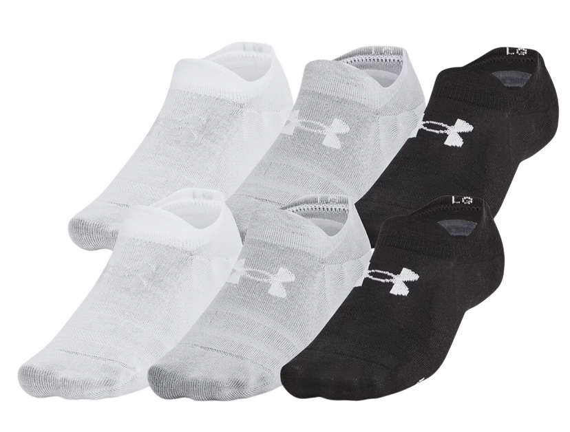 Strumpor Under Armour Essential 6-Pack No-Show Socks Vit | 1386240-002
