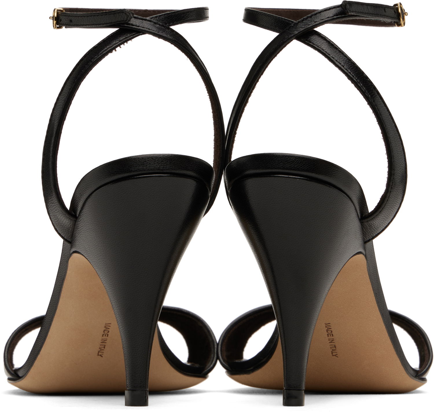 Tillbehör The Row The Row Vika Ankle Strap Heeled Sandals Svart | F1584-SL1, 1