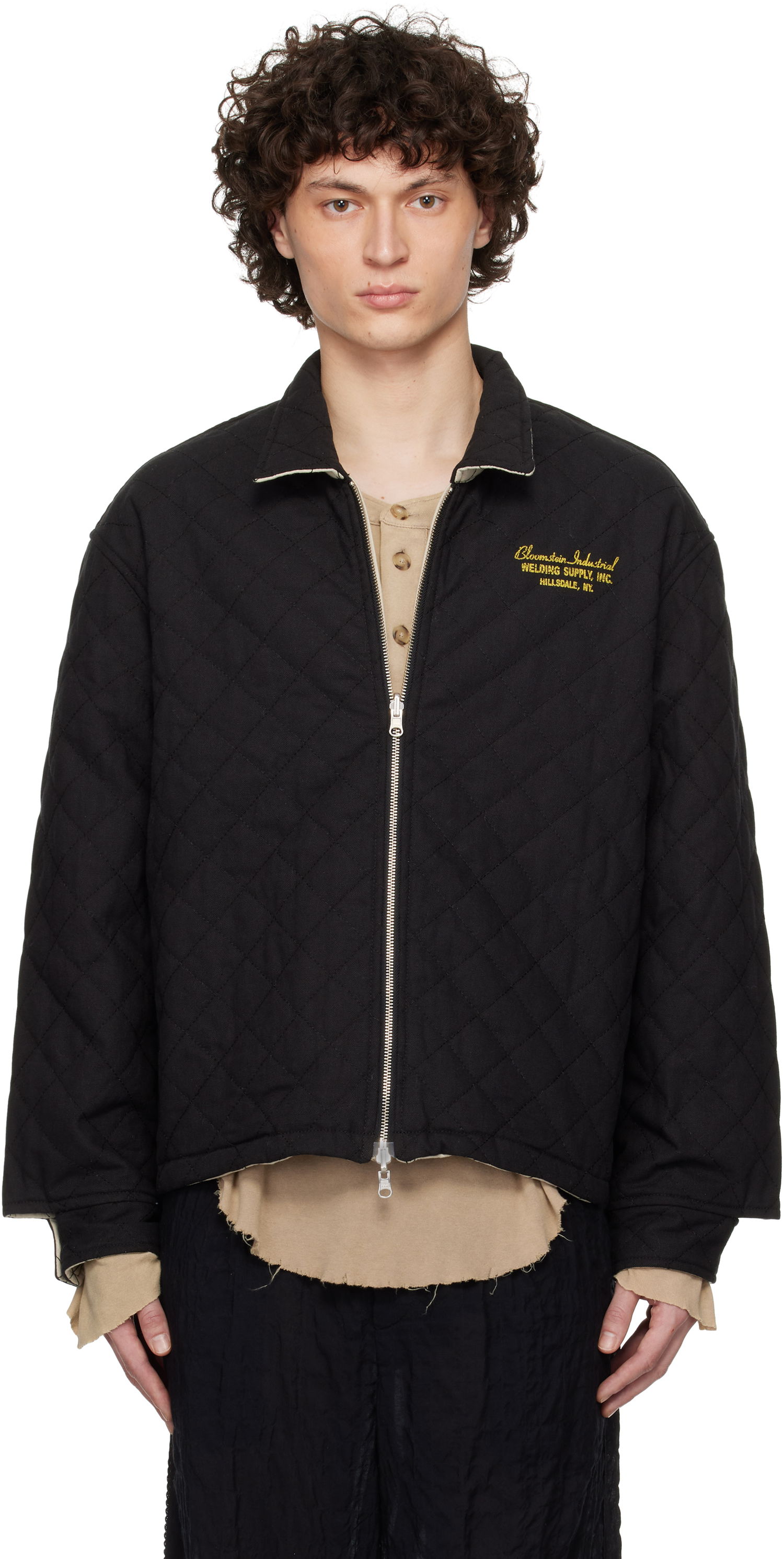 Bomberjacka Bode Bode Bloomstein Quilted Reversible Jacket Svart | MRS25JA028, 0