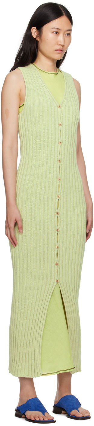 Klä Baserange Maxi Knit Dress Grön | DRLOS-CO-SP24, 1