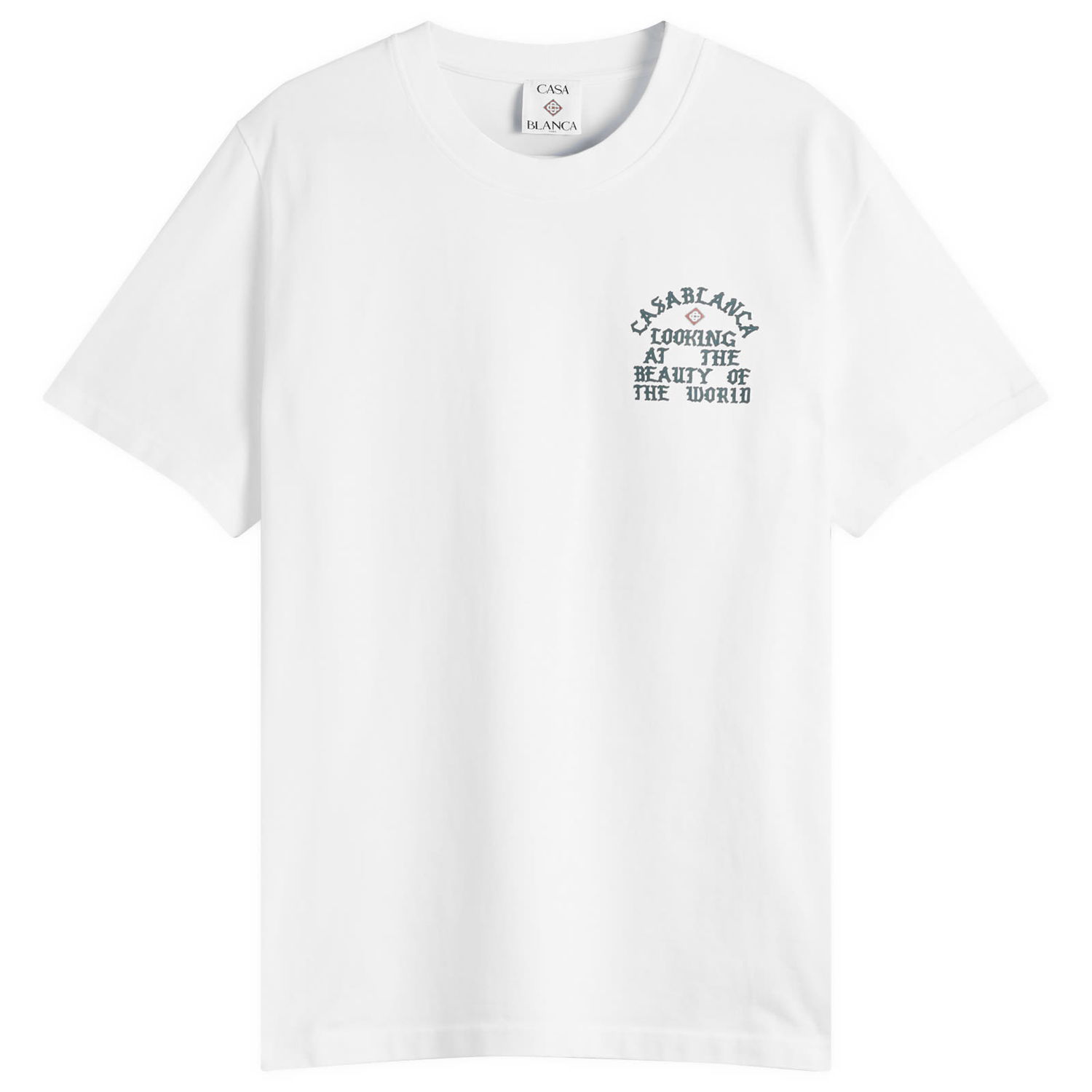 T-shirt Casablanca Casablanca Beauty of the World T-Shirt, Size Large Vit | MS25-JTS-001-03, 1