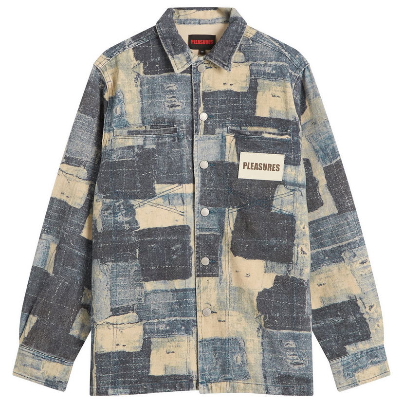 Skjorta Pleasures Pleasures Boro Work Jacket Blå | P25SP011-IND
