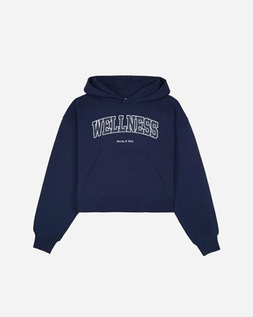 Sweatshirt Sporty & Rich Wellness Ivy Cropped Hoodie Mörkblå | HC851NA, 0