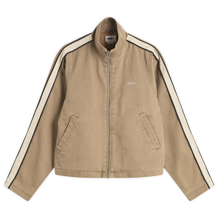 Jacka OBEY Women's Astrid Stripe Jacket Brun | 221800439-TAN