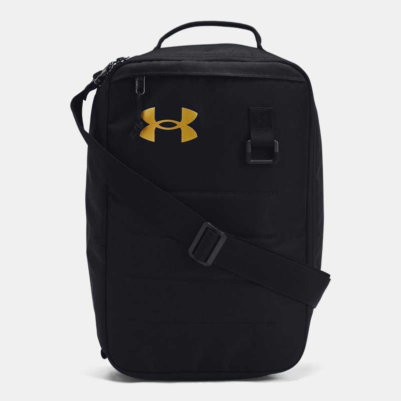 Ryggsäckar och väskor Under Armour Contain Schuhbeutel Schwarz / Metallisch Gold EINHEITSGRÖSSE Svart | 1381921-001