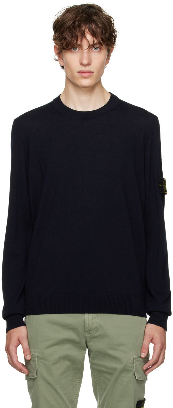 Sweater Stone Island Crewneck Svart | 7915510C4, 0