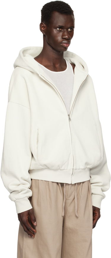 Sweatshirt Entire Studios Entire Studios Thermal Zip-Up Hoodie Vit | ES2488RI, 1