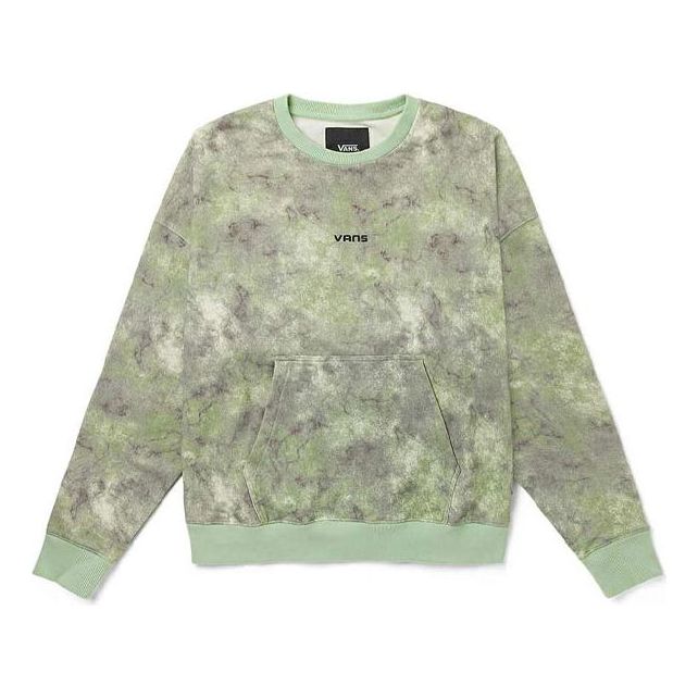 Sweater Vans Tie Dye Loose Fit Crewneck Sweatshirt Grön | VN0A5H8UYAN