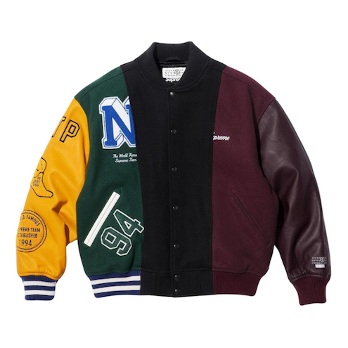 Bomberjacka Supreme Split Varsity Jacket by Maison Margiela Flerfärgad | SUP-SS24-110
