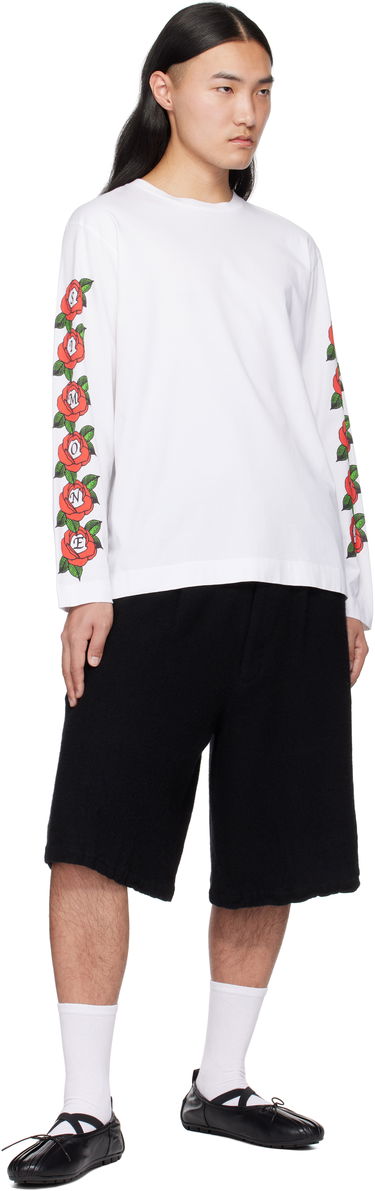 T-shirt Simone Rocha Simone Rocha Cluster Rose Logo Print T-shirt Vit | 5194P33P34-M 0569, 3