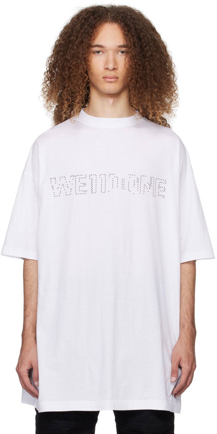 T-shirt We11done Oversized Graphic T-Shirt Vit | WD-TT0-24-810-U-WH