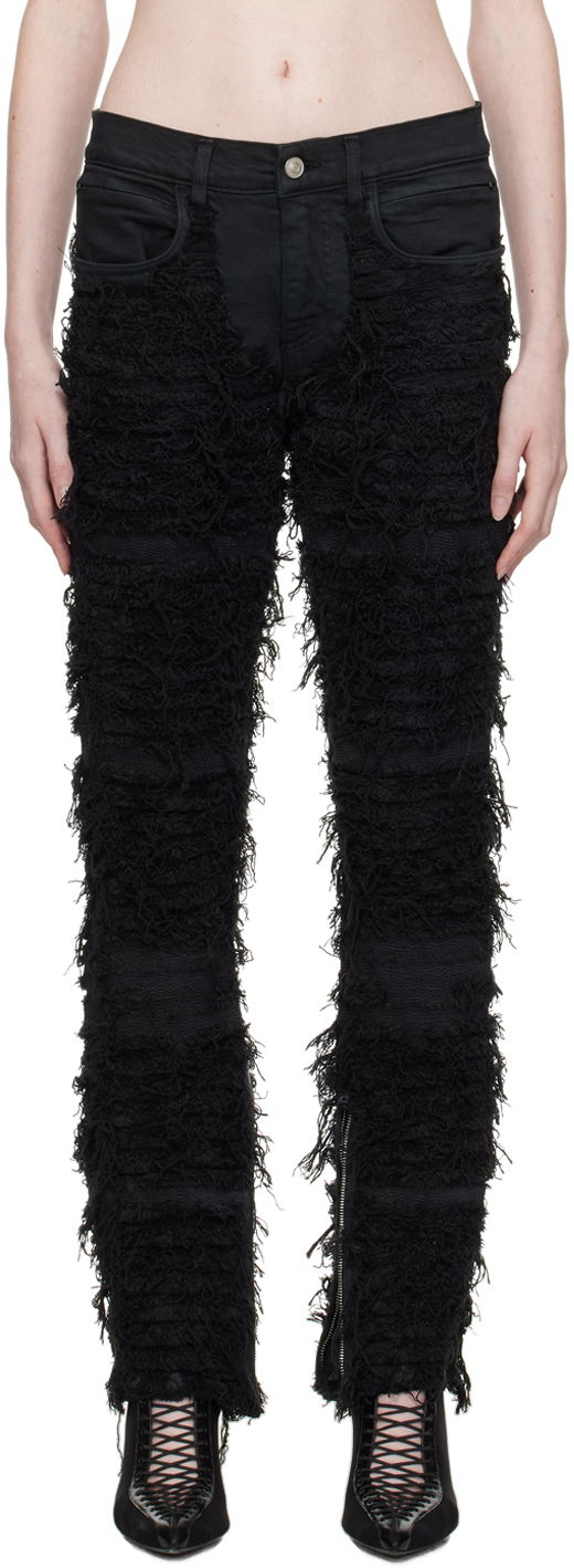 Jeans 1017 ALYX 9SM 1017 ALYX 9SM Blackmeans Shredded Skinny Jeans Svart | AZMPA0208FA03