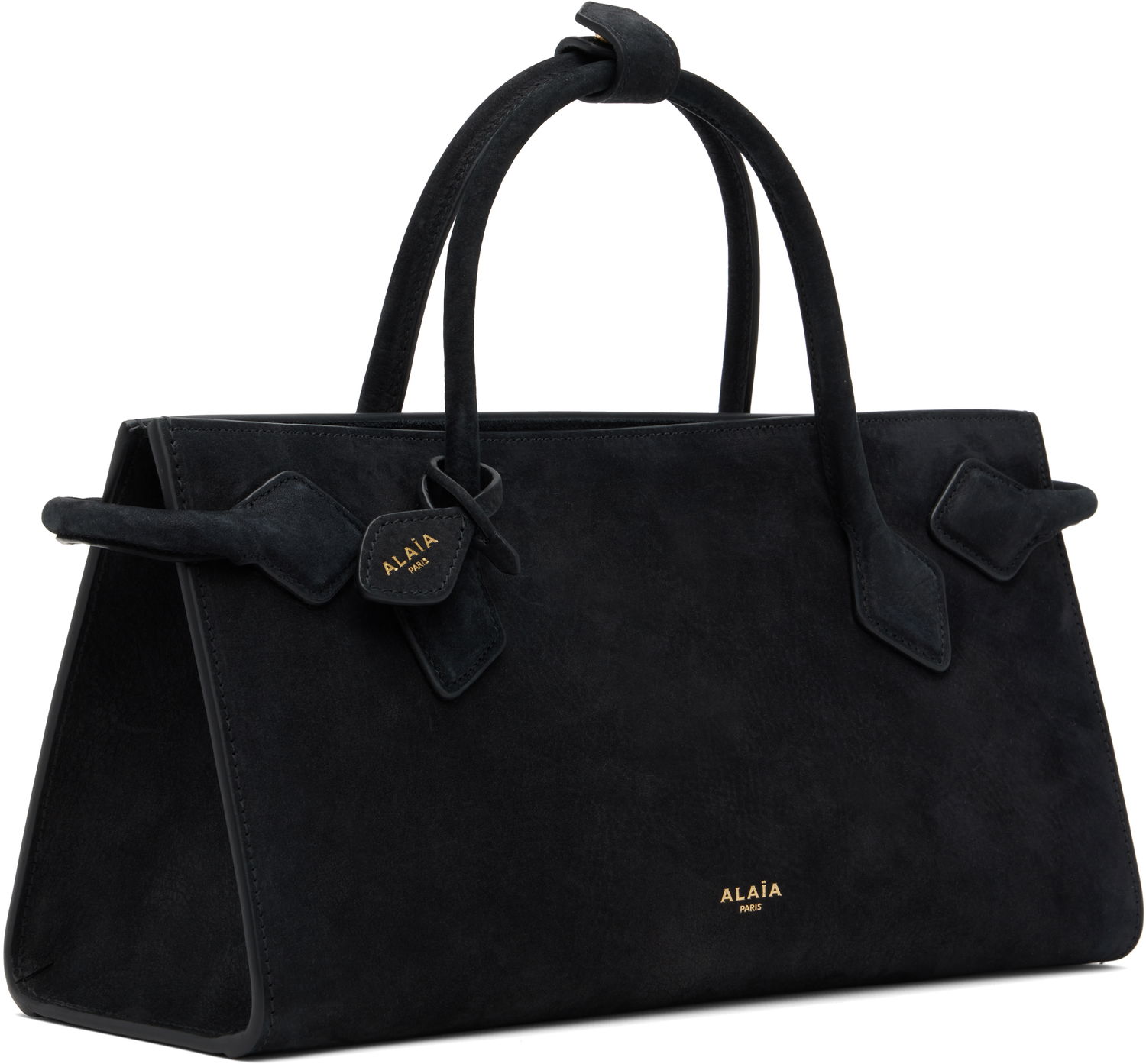 Tygpåse Alaïa ALAÏA Small Suede Hand Tote Svart | AA1S14033CA214, 1