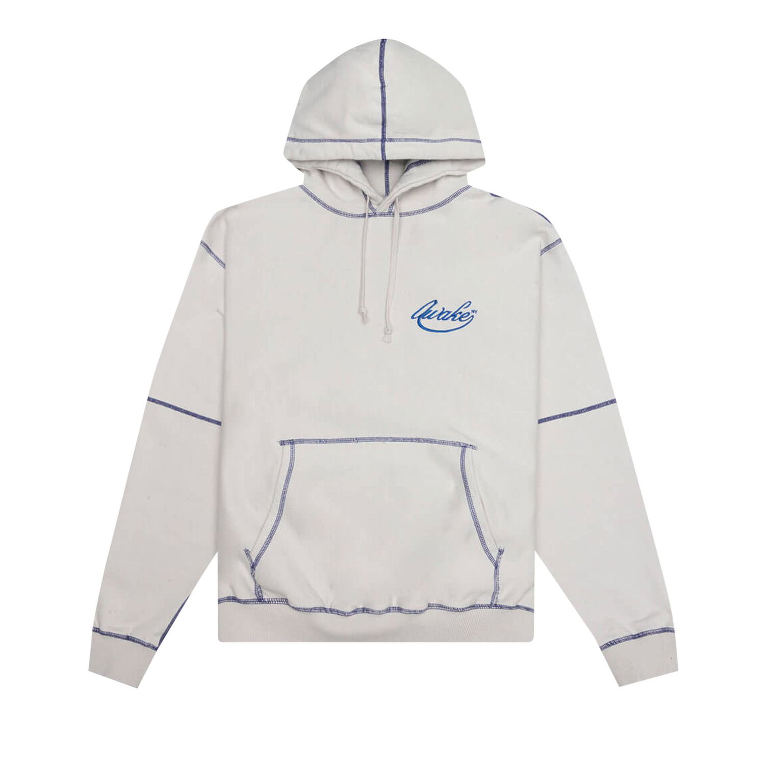 Sweatshirt Awake NY Contrast Stitch Script Logo Hoodie Vit | AWK SP22 HD002 CREA, 1
