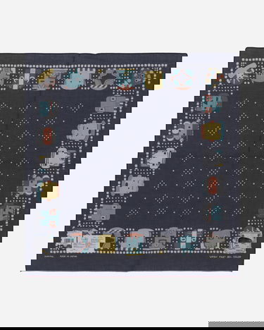 Halsduk KAPITAL Selvedge Bandana with Kachina Print Blå | EK-1169BA 1, 2