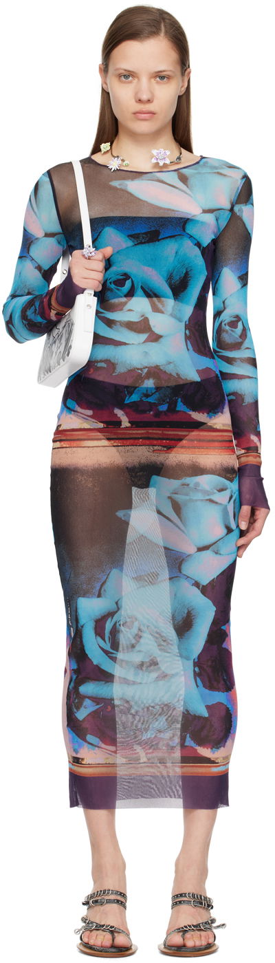 Klä Jean Paul Gaultier Jean Paul Gaultier Roses Print Maxi Dress Flerfärgad | 24/25-F-RO090-T547-275020