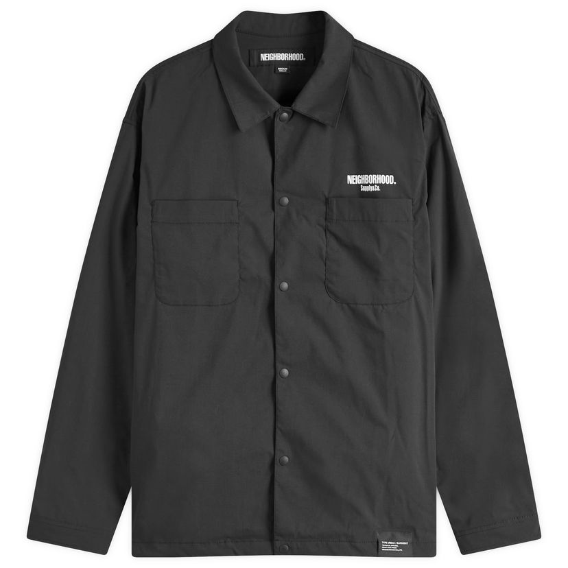 Skjorta Neighborhood Neighborhood Multifunctional Logo Shirt, Size Large Svart | 251TSNH-SHM06-BLK
