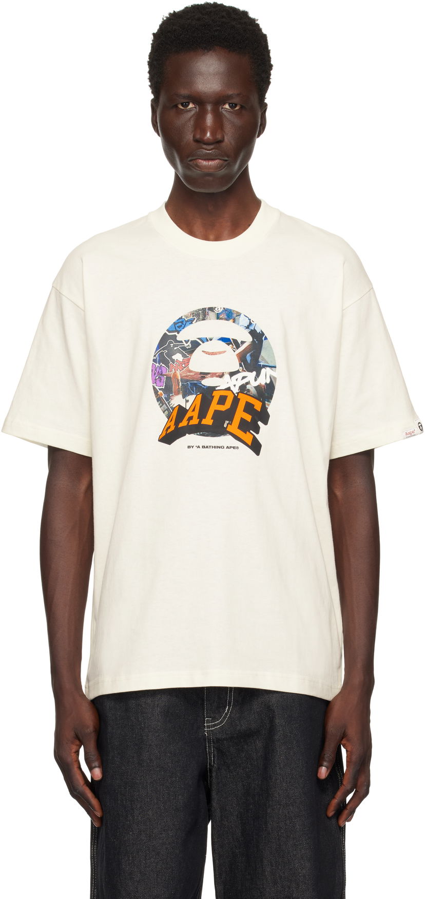 T-shirt AAPE by A Bathing Ape AAPE by A Bathing Ape Theme Graphic T-Shirt Vit | AAPTEM1551XXNIVX