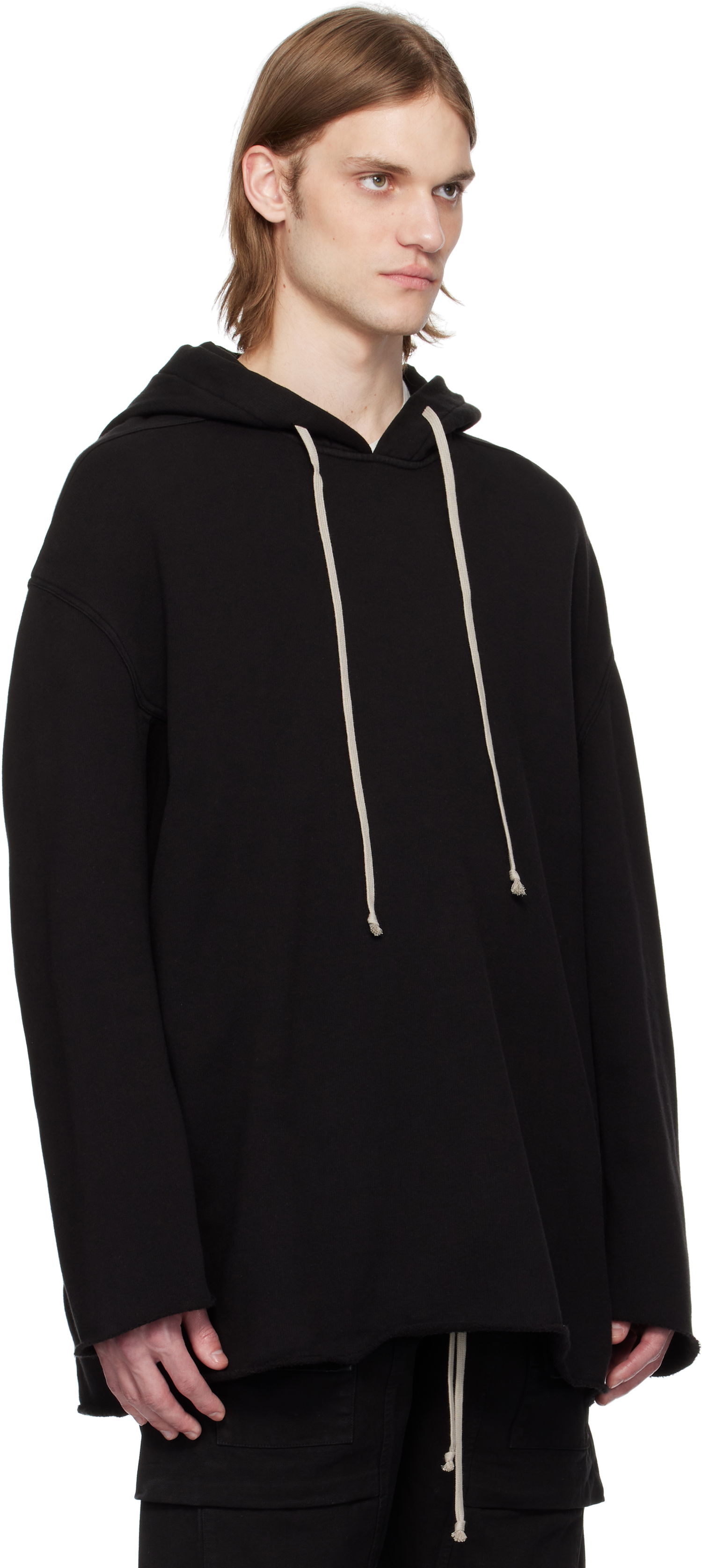 Sweatshirt Rick Owens Rick Owens DRKSHDW Peter Hollywood Hoodie Svart | DU01E3280 FP, 1