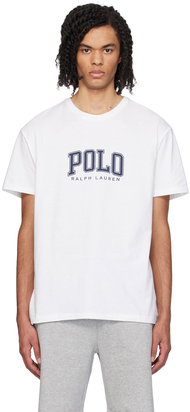 T-shirt Polo by Ralph Lauren White Graphic T-Shirt Vit | 710934714002