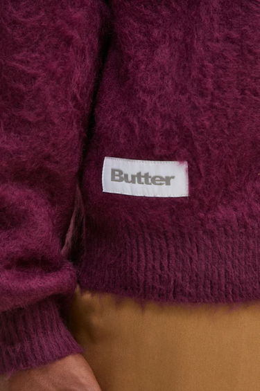 Sweater Butter Goods Mohair Button Up Knitted Cardigan Bourgogne | BG243400, 3