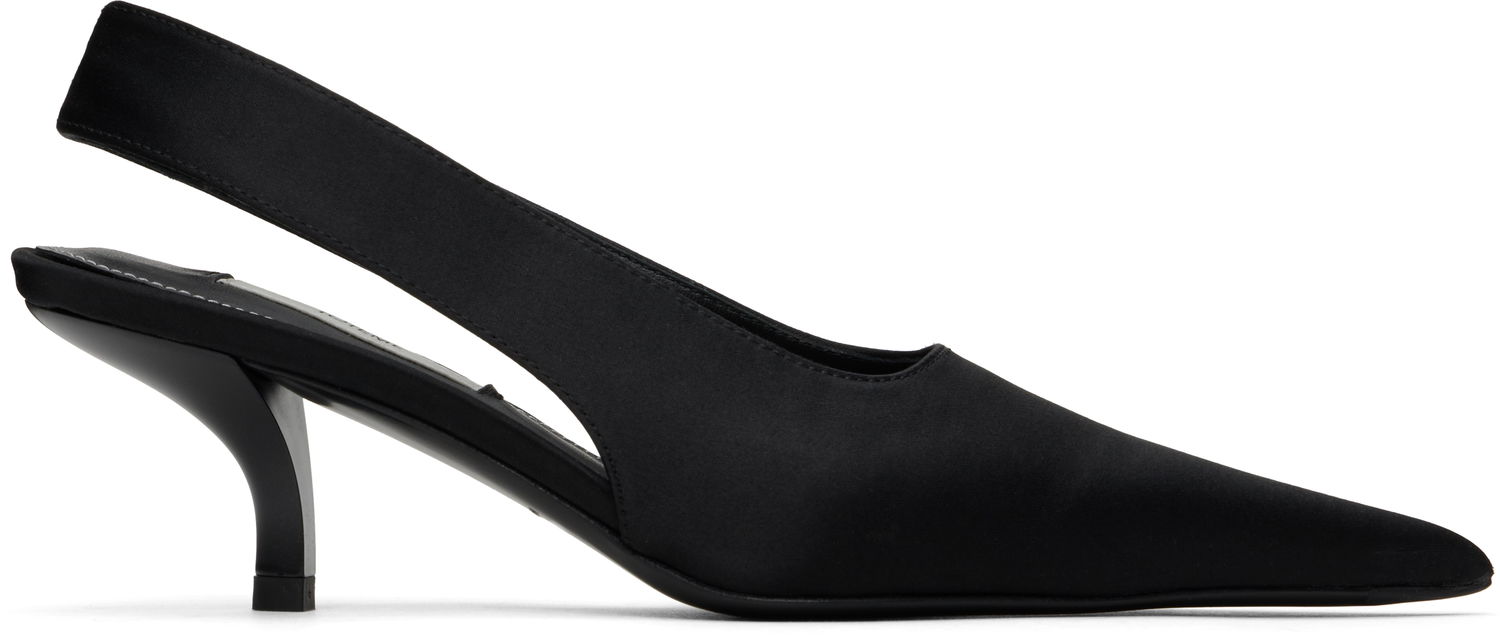 Sneakers och skor TOTEME Classic Satin Slingback Heels Svart | 251-WAS0205-FB0401, 0
