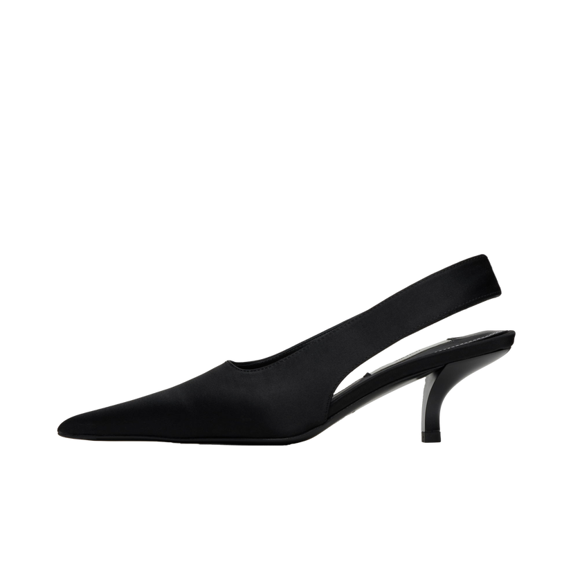 Sneakers och skor TOTEME Classic Satin Slingback Heels Svart | 251-WAS0205-FB0401