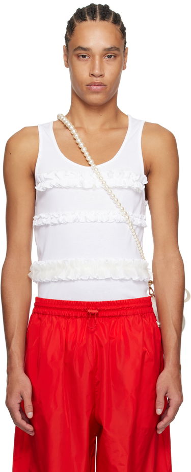Linne Simone Rocha Simone Rocha Ruffle Frill Tank Top Vit | 5324F 0553, 0