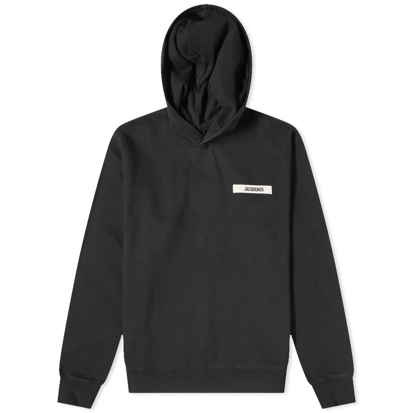 Sweatshirt Jacquemus Gros Grain Logo Hoodie Svart | 24E245JS247-2036-990