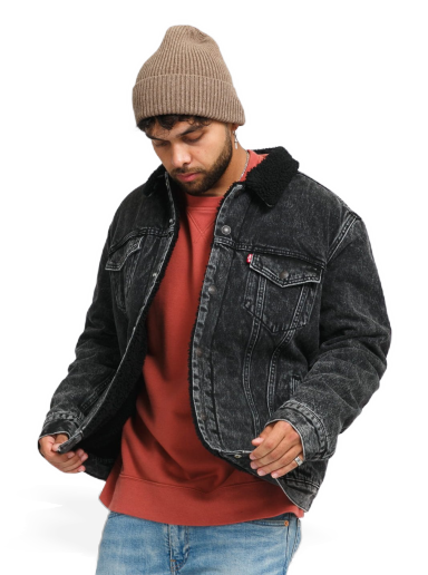 Jacka Levi's Type 3 Sherpa Trucker roadster Svart | 16365-0129