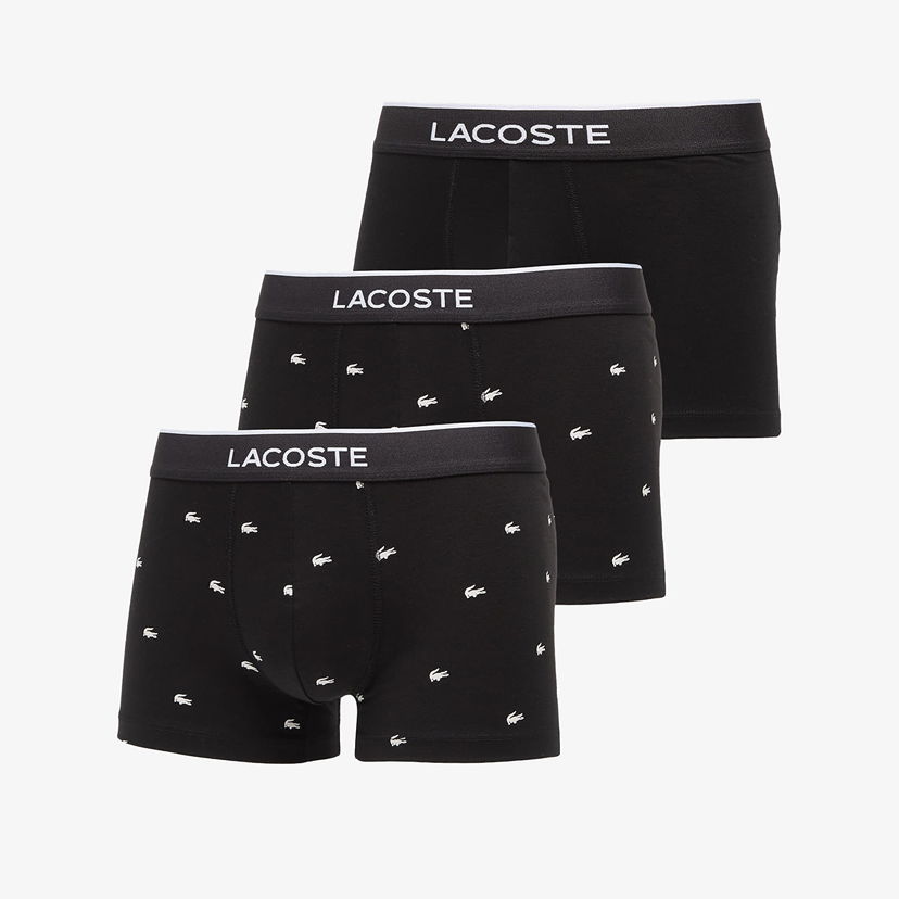 Boxare Lacoste 3-Pack Trunk Black Svart | 5H1299 031