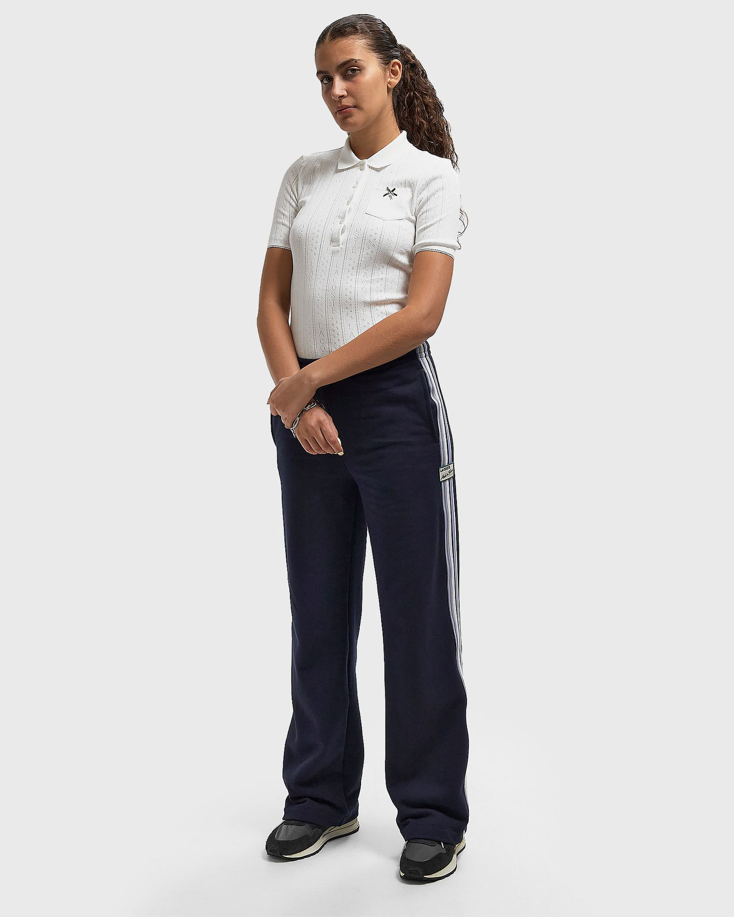 Träningsbyxor Lacoste Track Pants with Side Stripes Mörkblå | XF5250-166, 1