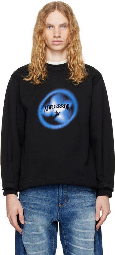 Sweatshirt ADER ERROR Black Graphic Sweatshirt Svart | BN01FWSW0102BK, 0