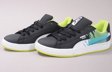 Sneakers och skor Puma Basket II Lowrider black / white / lime punch Svart | 352995 01, 1