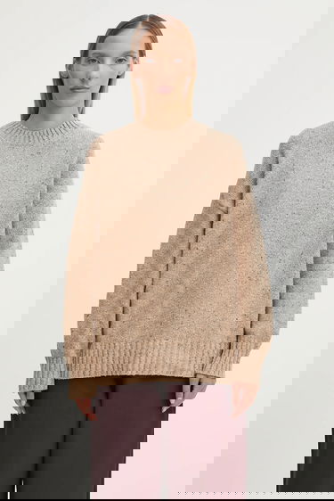 Sweater Barbour Barbour Lavensdale Crew Knitted Jumper Beige | LKN1569YE55, 0