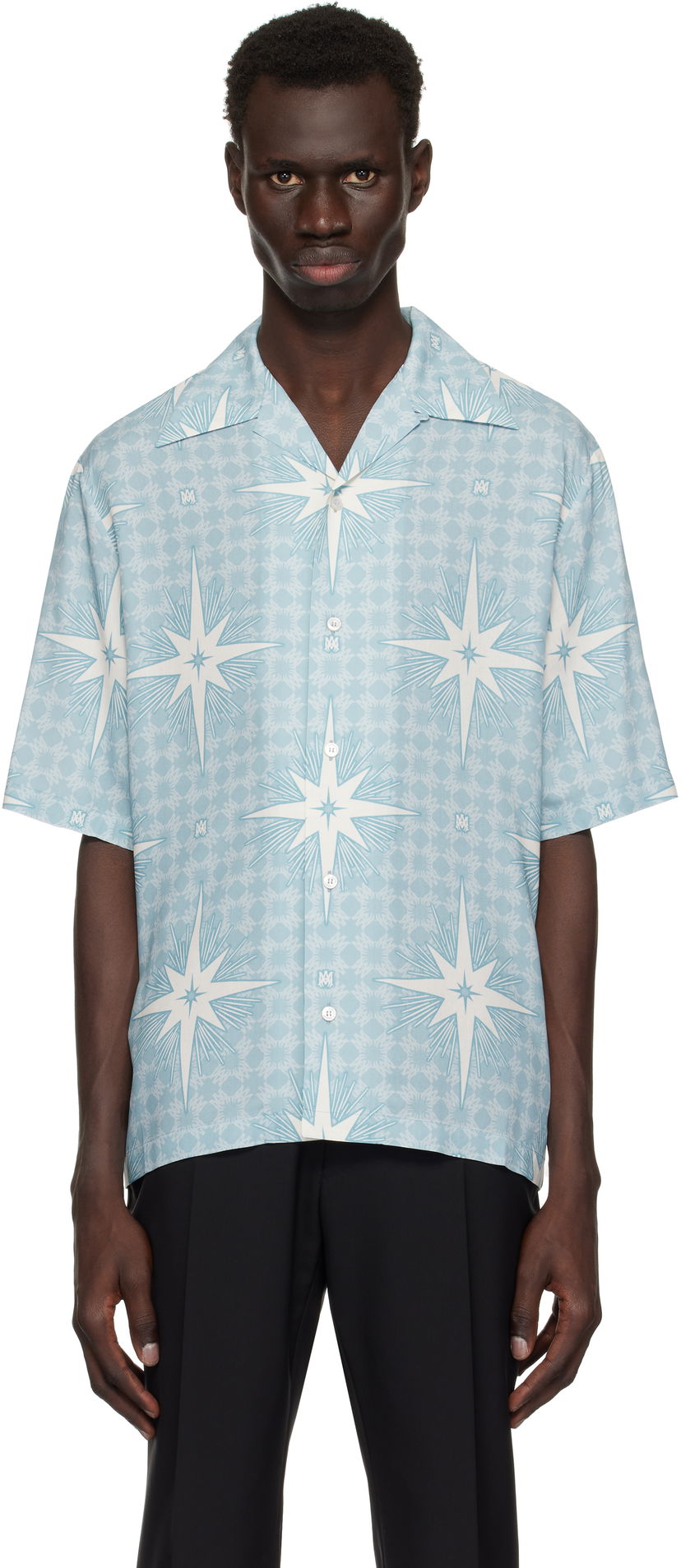 Skjorta AMIRI AMIRI Starburst Camp Shirt Blå | AMSTCA1101