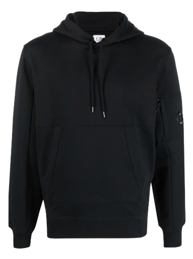 Sweatshirt C.P. Company Diagonal Raised Fleece Pullover Hoodie Svart | 12CMSS023A005086W