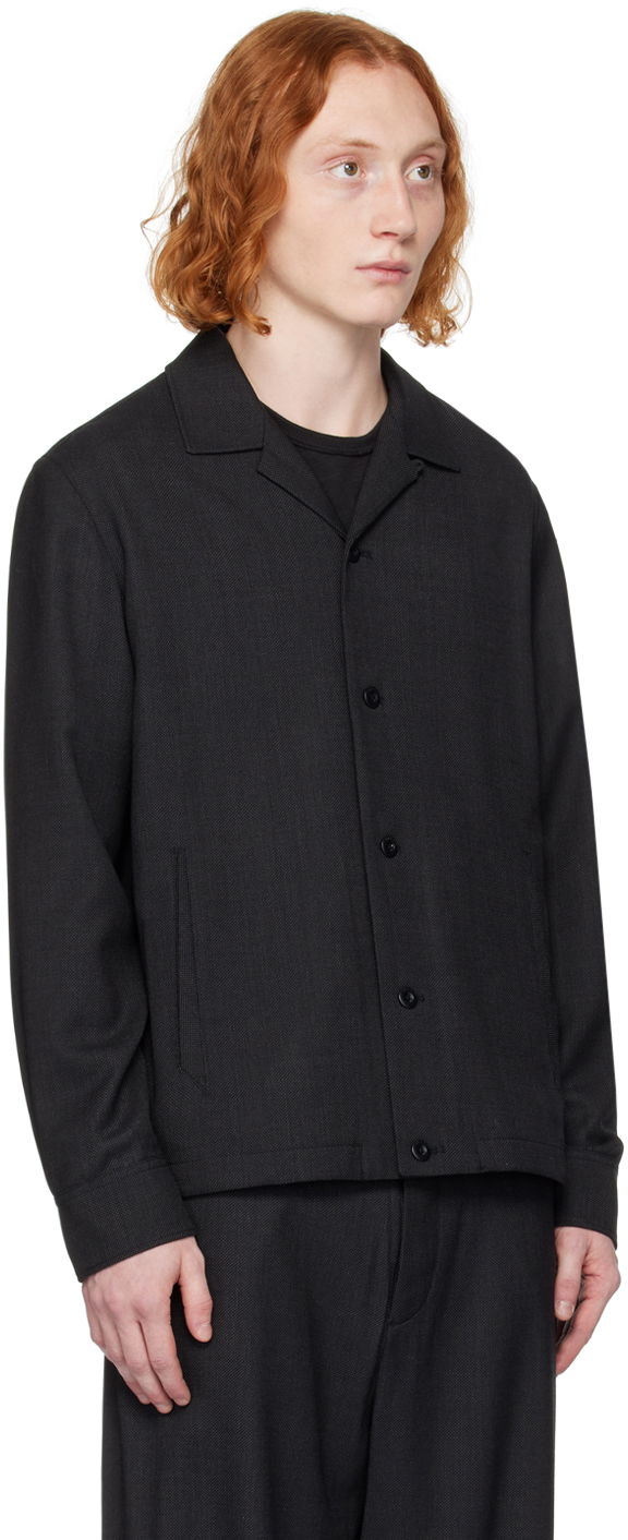 Jacka rag & bone Finlay Button-Up Shirt Jacket Svart | MBW23H2402LWML, 1