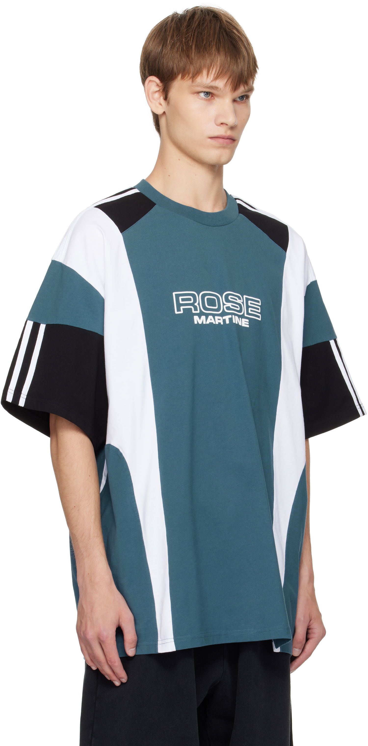 T-shirt Martine Rose Martine Rose Oversized Panelled T-Shirt Turkos | 630JE01529D, 1