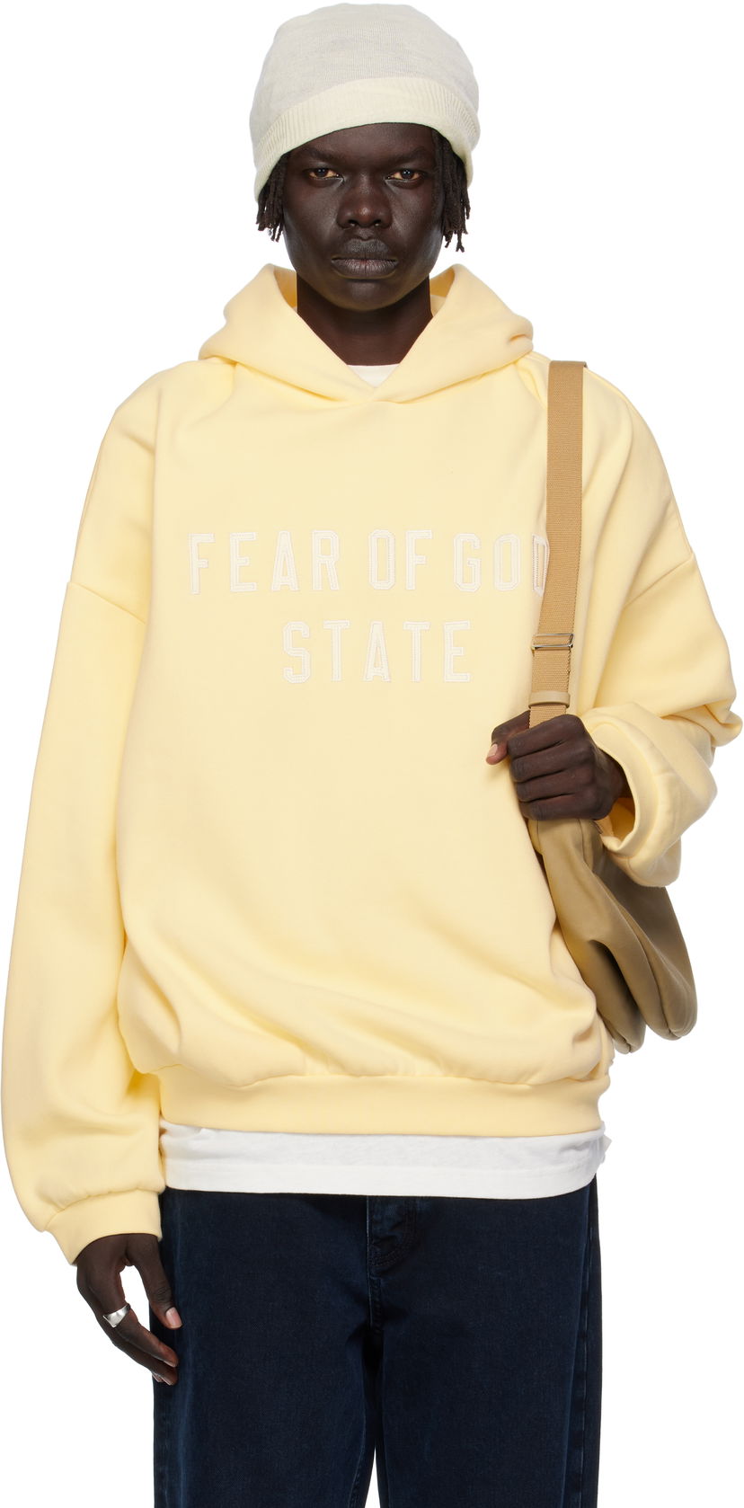 Sweatshirt Fear of God ESSENTIALS 90s Fit Fleece Hoodie Gul | 192SP256218F