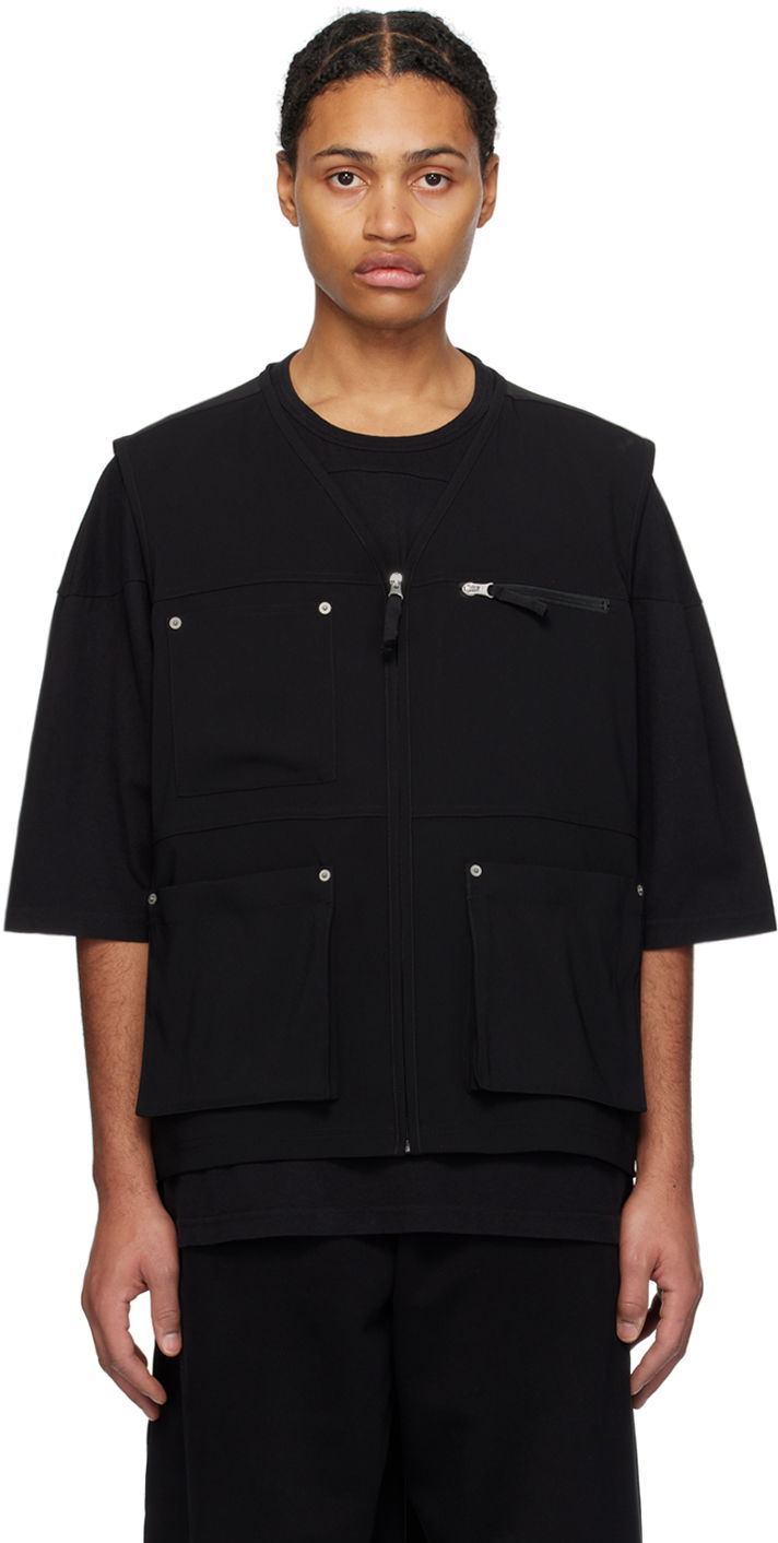 Sweater Maison Margiela MM6 Pockets Vest Svart | SH0FB0001 S78536